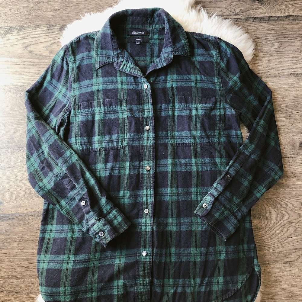 Madewell Women's Flannel Shirt-Classic Fit Sz SM